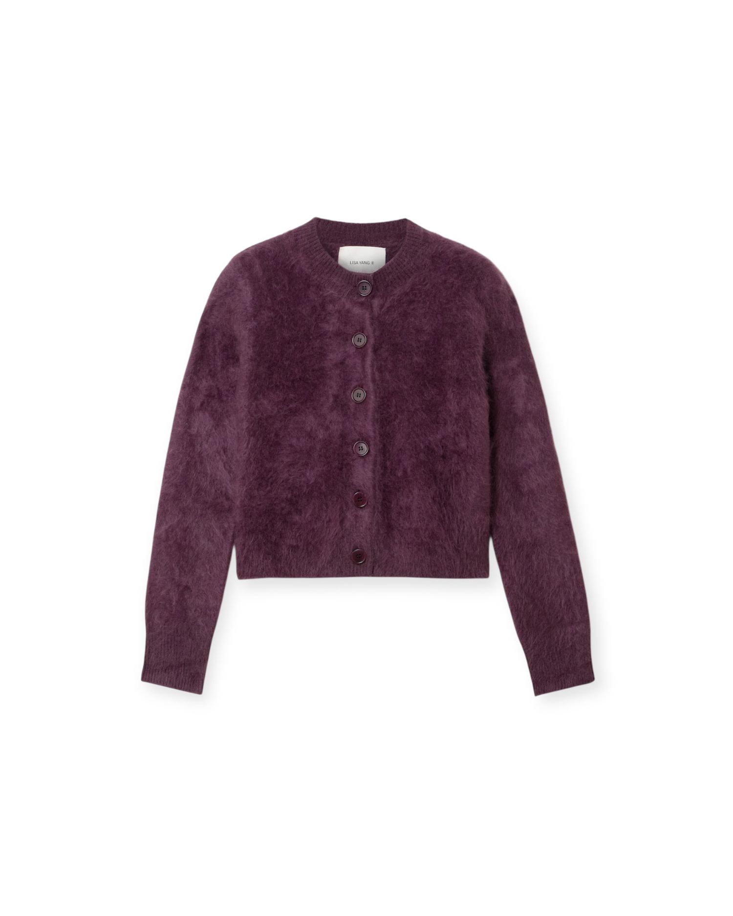 Lisa Yang Azalea Brushed Cashmere Cardigan Claret Red Lisa Yang Azalea cardigan in brushed cashmere claret red, exclusive to Net-a-Porter