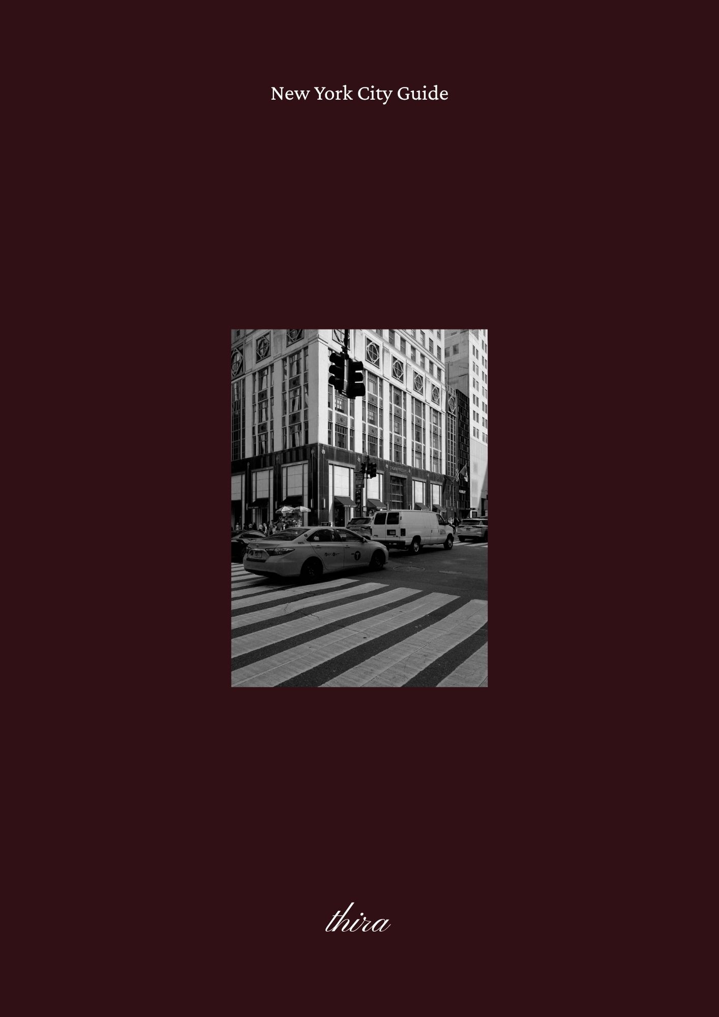 New York City Guide by Thira, front cover